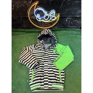 Volcom Stone Snowboard Ski Winter Jacket Green Youth‎ Boys Size 6,000 MM